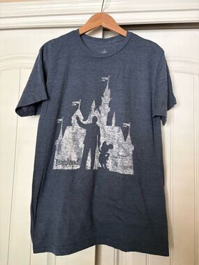 Disney Navy Blue Short Sleeve Castle Graphic Tee
